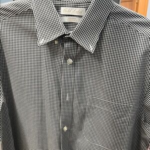 Classic Black and White Gingham Men's Shirt